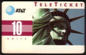 TK 313a AT&T 10u Estatua de la Libertad (Grupo 3 = 'ES' sobre código de barras) Inglés - Imagen 1 de 2