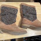 Toms Slouch Boot womens size 6.5 suede fabric