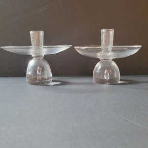 Vintage Steuben Teardrop Kerzenständer 2er Set elegantes Design - Bild 1 von 12