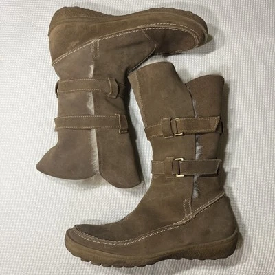 Fur Brown Boots Handmade Fur Lined Size 37 Foto 1 de 4