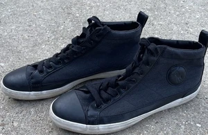 Polo Ralph Lauren Herren Schwarz Clarke Hoch Leder Wildleder Turnschuhe Größe 10D - Bild 1 von 7