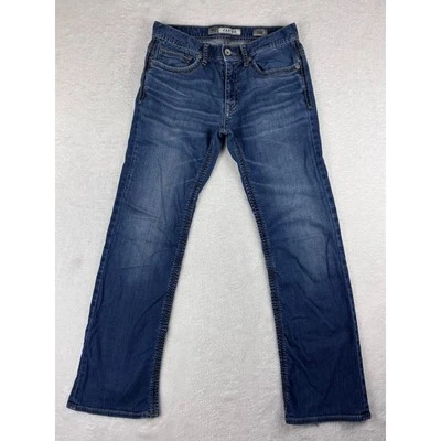 Pantalones de mezclilla BKE Carter Bootcut desgastados lavado oscuro talla 32 Foto 1 de 4