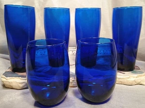 6 Cobalt Blue Cristar Glasses, 4 BILBOA Tumblers, 2 MIKONOS Stemless Wine SET - Picture 1 of 11