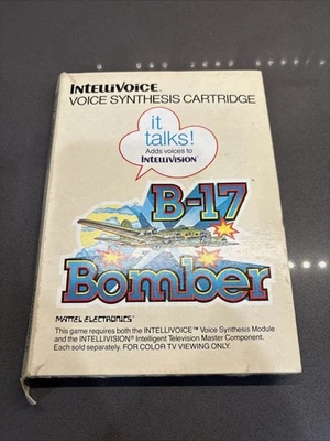 B17-Bomber Intellivision Cartridge Box w/manual and overlays 1982 Intellivoice - Image 1 of 4