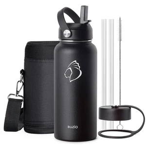 BUZIO Stainless Steel Water Bottle (Cold for 48 Hrs, Hot for 24 Hrs), 32 oz V... - Picture 1 of 10