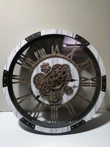 DORBOKER Wanduhr mit original beweglichen Zahnrädern, große industriell DEFEKT!! - Bild 1 von 3