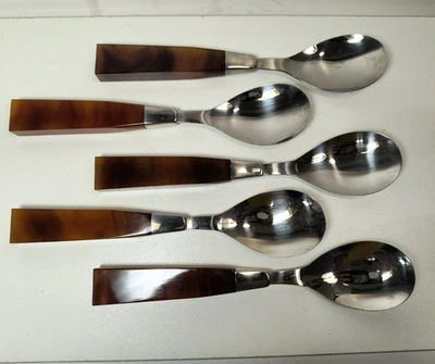 Cubiertos Tortoise Shell Supreme 18-8 Cucharas Japón 8" (7 3/4") MCM Acero Inoxidable Foto 1 de 4