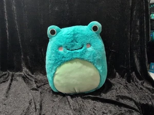 Squishmallow Fuzzamallow "Ludwig the Frog",  Teal 12" - PRE-OWNED  - Picture 1 of 11
