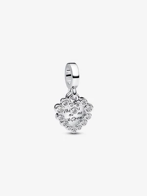 PANDORA Charm Anhänger Bead Herzen 925 Sterlingsilber weiße Steine 793765C01 - Bild 1 von 4