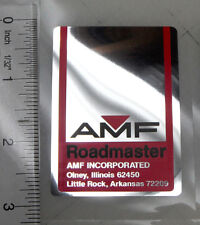 AMF "Roadmaster" badge decal