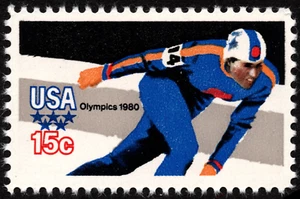 US Stamp Scott # 1795 Mint NH F-VF - Winter Olympics Speed Skater Issue Nice! - Picture 1 of 1