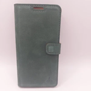 Snakehive Samsung Galaxy S24 Premium Leather Wallet Case W/Card Slots Green - Zdjęcie 1 z 5