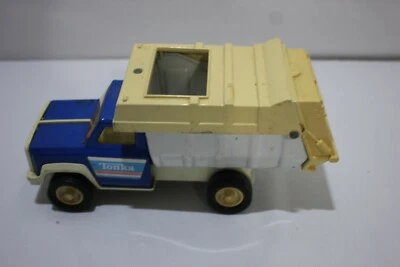 Camión de volteo de reciclaje de basura de metal azul y tostado Tonka Corp de colección. Usado buen estado. Foto 1 de 4