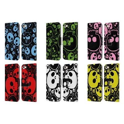HEAD CASE DESIGNS JAZZY SKULLS LEATHER BOOK WALLET CASE FOR APPLE iPOD TOUCH MP3 - Image 1 of 4