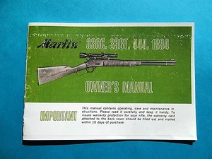 MARLIN MODEL 336C, 336T, 444, 1894 OLDER STYLE LEVER ACTION OWNERS MANUAL - Imagen 1 de 4