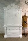 French Armoire Painted Cottage Chic Shabby French Romantic Armoire/ Wardrobe 