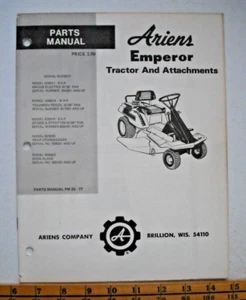 Vintage Ariens 1977 - Emperor Tractor & Attachments Parts Manual (PM25-77) - Picture 1 of 5