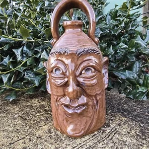 Folk Art Pottery Face Jug by Savannah Craven | 11" x 6" - Picture 1 of 9