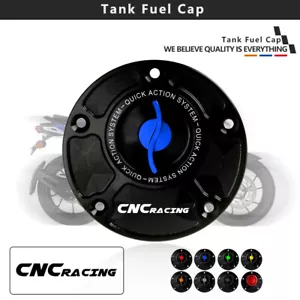 CNC ALU Keyless Tank Cover Caps Fuel Gas Case for YAMAHA V-MAX VMAX 1700 09-16 - Bild 1 von 11