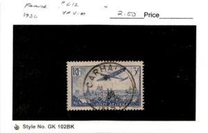 France, Postage Stamp, #C12 Used, 1936 Airplane, Paris (AB) - Picture 1 of 1