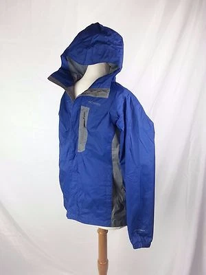 COLUMBIA SPORTSWEAR hoodie Full Zip lined coat jacket Yth 18 / 20 Navy Blue Gray - Image 1 of 4