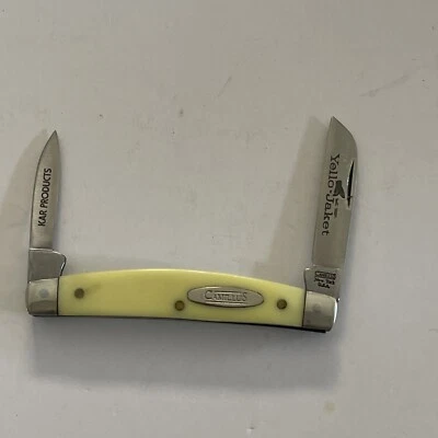 Faca de bolso Camillus EUA Yello Jaket amarela 709 meio Congresso 2 lâminas - Imagem 1 de 4