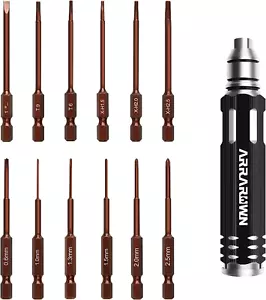 Hex Screwdrivers Set 12 in 1 RC Hobby Tools Kit S2 Steel Tool for RC Car Model D - Picture 1 of 12