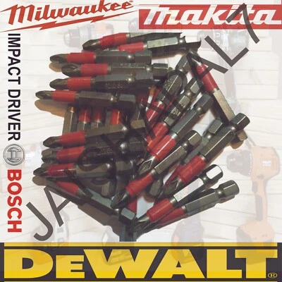 fits Dewalt Impact 10 X 75mm PZ2 Screwdriver Bit Set fit Hitachi Hilti Milwaukee - Image 1 of 2