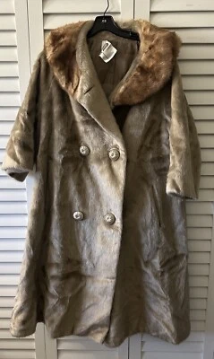 Abrigo retro vintage años 50 J.L Hudson Company forrado de piel sintética swing Foto 1 de 4