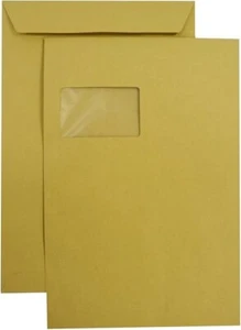 5x DIN A4 Briefumschlag, braun, mit Fenster - Picture 1 of 1