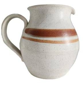 Bennett Welsh Studio Pottery Stoneware Pitcher Vase Burnt Orange Retro - Picture 1 of 12