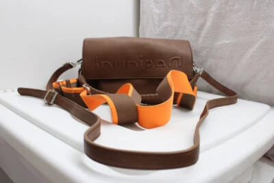 Women's Brown Leather Medium Iniinican Crossbody Shoulder/TopHandle/Canvas Strap - Image 1 of 4