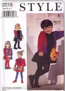 C174 STYLE 2218: CHILD'S DRESS SIZE 2-7 SEWING PATTERN - Picture 1 of 3