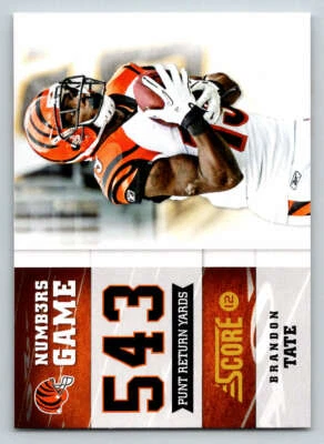 2012 Score Numbers Game #16 Brandon Tate (ref 219000) - Image 1 of 2