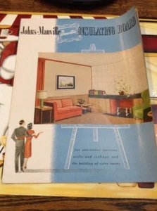 Art Deco Johns-Manville 1948 Catalog Decorative Insulating Board Asbestos - Picture 1 of 7