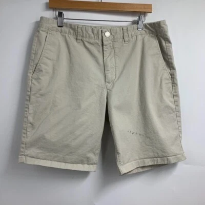 Pantalones cortos chinos de 9 pulgadas con frente plano de algodón lavado elástico BONOBOS para hombre talla 35 Foto 1 de 4