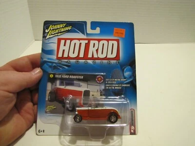 REVISTA JOHNNY LIGHTNING HOT ROD 1932 FORD ROADSTER NARANJA/BLANCO NUEVO EN PAQUETE Foto 1 de 3