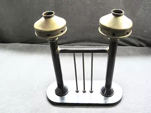 Antique German Cast Iron & Brass Spring Loaded Candle Holder Marked Germany 2229 - Picture 1 of 11
