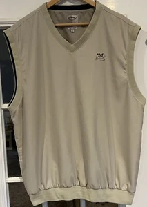 Men's Callaway Sleeveless Golf Vest - Light Tan - XL - New w/o Tags - Picture 1 of 5