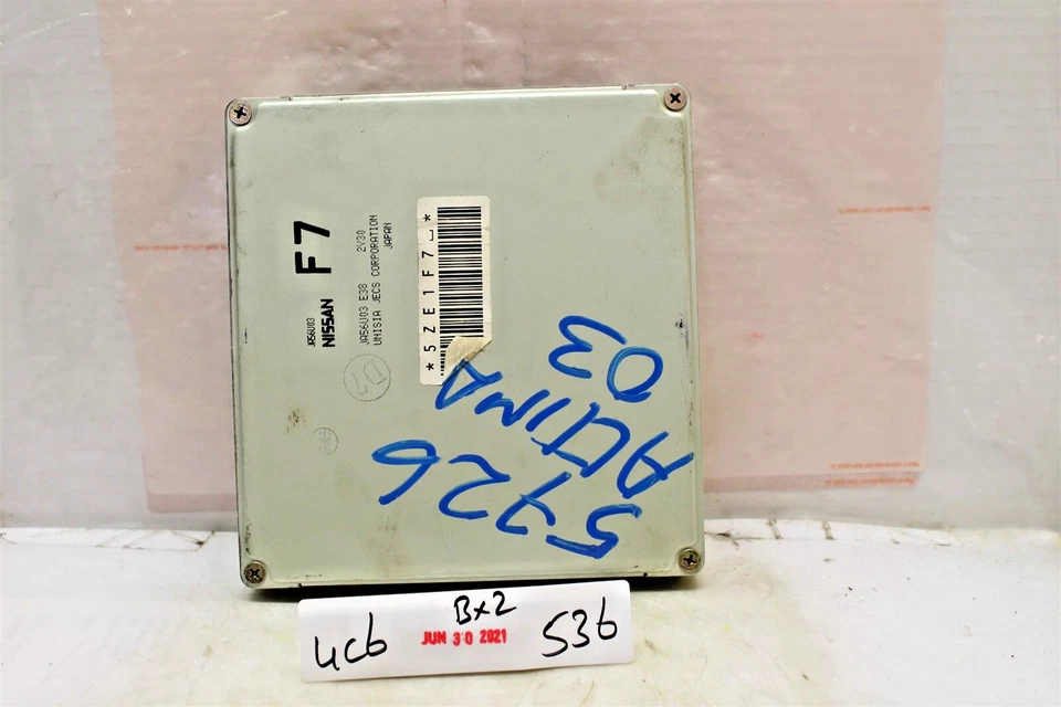 JA56U03E38 Nissan Altima 2003 Unidad de control del motor Módulo ECU OEM 4C6 536 B2 Foto 1 de 4