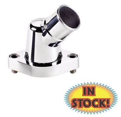 Billet Specialties 90420 - Cuello de agua de 45 grados para SB & BB Chevy - Pulido Foto 1 de 4