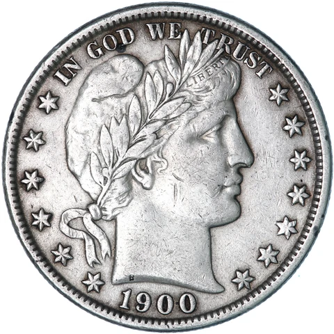 1900 (P) Barber Half Dollar 90% Silver Extra Fine XF See Pics R838 Cover