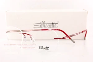 New Silhouette Eyeglass Frames TITAN NEXT GENERATION 5521 FC 3040 Ruby Red - Picture 1 of 4