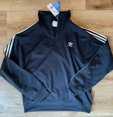 adidas Men's Adicolor Funnel Neck Track Top - Black M $80 IZ4803 - Image 1 of 4