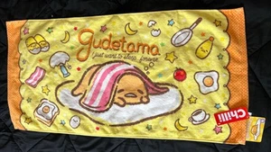 Toalla facial Sanrio GUDETAMA I Just Want To Sleep Forever 30x15 hecha en Japón CL3 - Imagen 1 de 5