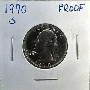 1970-S Washington Quarter PROOF BU (Brilliant Uncirculated) San Francisco - Picture 1 of 3