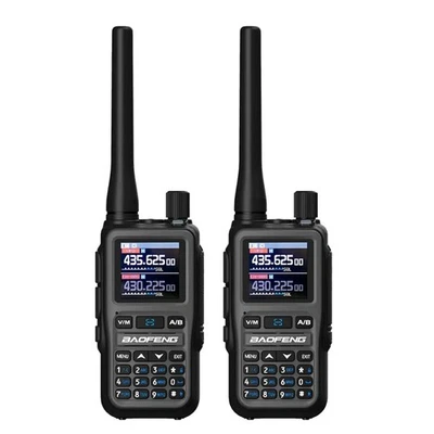 Baofeng UV5R Mini Dual-band Radio VHF UHF Double PTT Key USB C APP Programming - Image 1 of 4