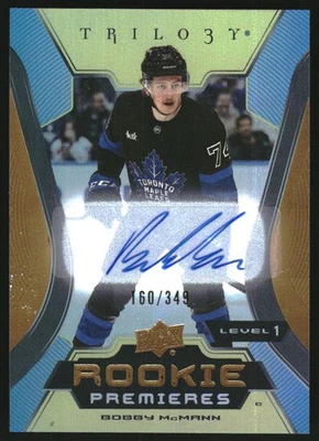 2023-24 Upper Deck Trilogy Gold #124 Bobby McMann Auto /349 - Image 1 of 2