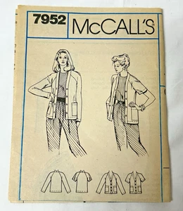 McCall's Pattern 7952 Cardigan Jacket  Size Petite - Large Uncut & No Package - Picture 1 of 3