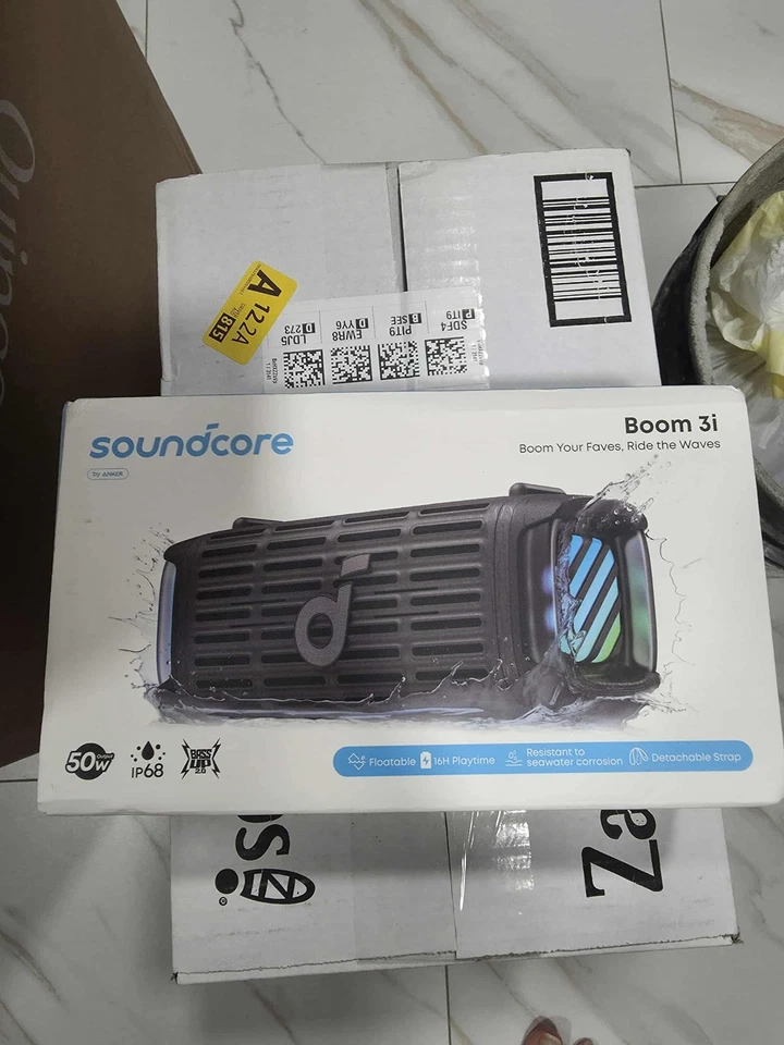 Boom 3i Portable Rugged Outdoor Speaker - Black - Image 1 of 2